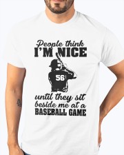 People Think I'm Nice Until They Sit Beside Me At A Baseball Game Customized Shirt SUR Classic T-Shirt apparel-classic-tshirt-lifestyle-front-96