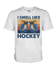 I Smell Like Hockey Shirt SUR V-Neck T-Shirt tile