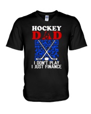 Hockey Dad I Don't Play I Just Finance Shirt SUR V-Neck T-Shirt tile