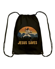 Jesus Saves Shirt Drawstring Bag tile