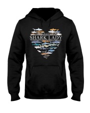 CRAZY SHARK LADY Hooded Sweatshirt thumbnail