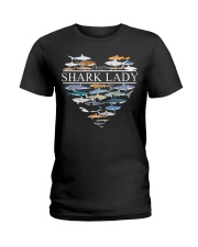CRAZY SHARK LADY Ladies T-Shirt thumbnail