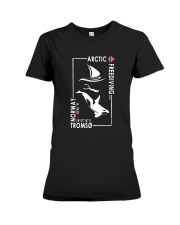 Arctic Freediving - Black Logos Front and Back Premium Fit Ladies Tee thumbnail