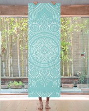 Beautiful Light Blue Mandala Yoga Mat Yoga Mat 24x70 (vertical) aos-yoga-mat-lifestyle-27