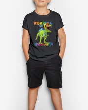 Family Roaring Into Kindergaten Black QUYT 53 Youth T-Shirt lifestyle-youth-tshirt-front-1