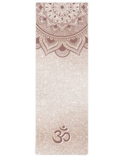 Chic Rose Gold Mandala Om Personal Yoga Mat Yoga Mat 24x70 (vertical) front