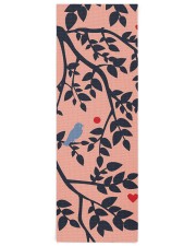 Simulated Papercut Bird amp Branches Peach Navy Yoga Mat 24x70 (vertical) front