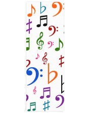 Many Colorful Music Notes and Symbols Yoga Mat Yoga Mat 24x70 (vertical) front