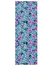 Blue and Pink Tropical Leaves Yoga Mat 24x70 (vertical) front