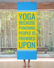 Funny Quote Turquoise Yoga Mat Yoga Mat 24x70 (vertical) aos-yoga-mat-lifestyle-27