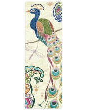 Majestic Blue Peacock Yoga Mat 24x70 (vertical) front