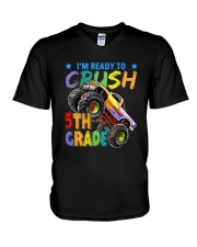 5th Grade Crush Truck V-Neck T-Shirt tile
