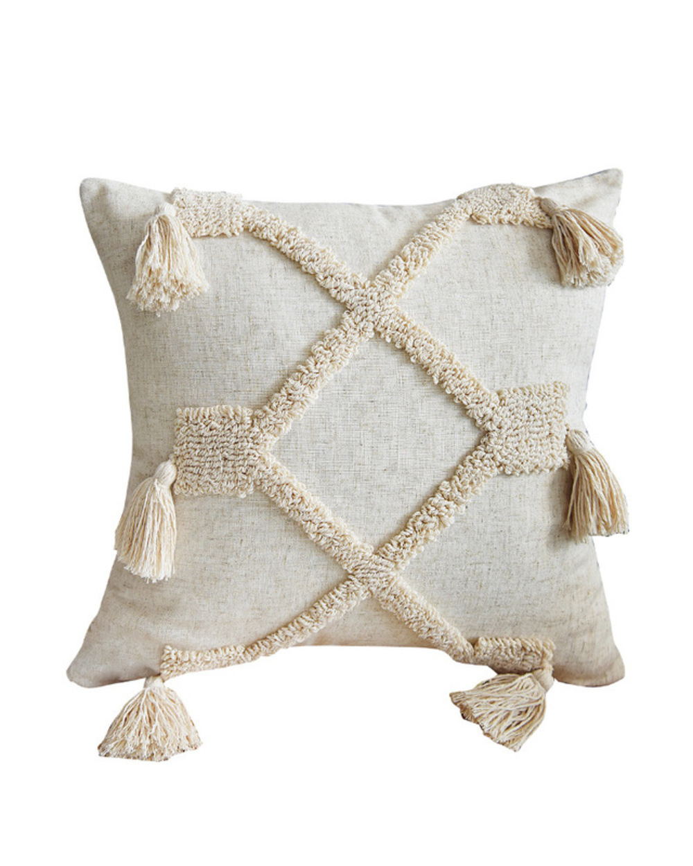 Decorative Cushion Cover Pillow Case For Sofa 45X45/30X50cm Nordic Boho Style Tufted Embroidered Tassel Pillow Cover Ro template