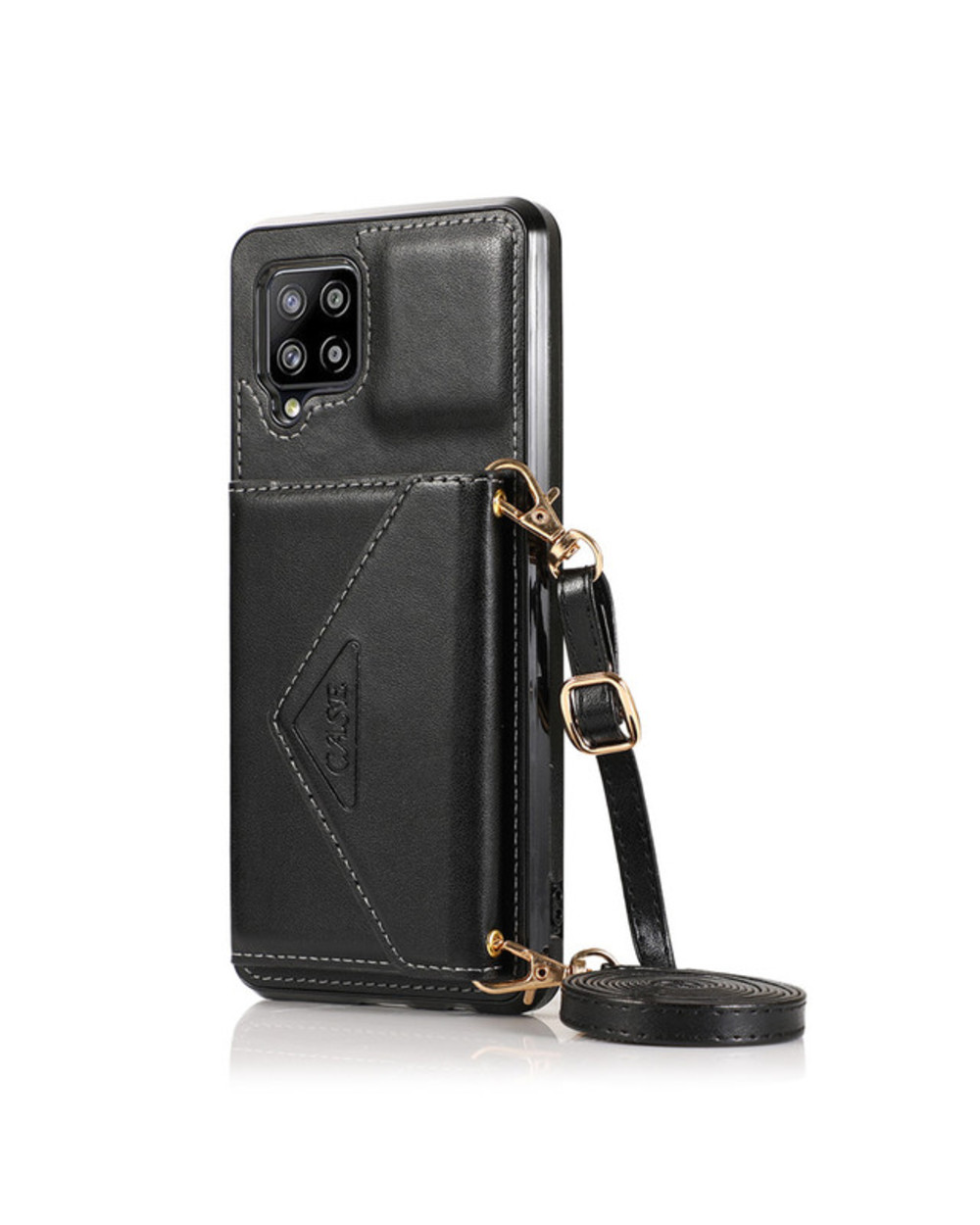 With Shoulder Strap Wallet Card Cover Funda For Galaxy A12 Case M12 M40 A22 A42 5G Leather Bag Necklace Flip Phone Case template
