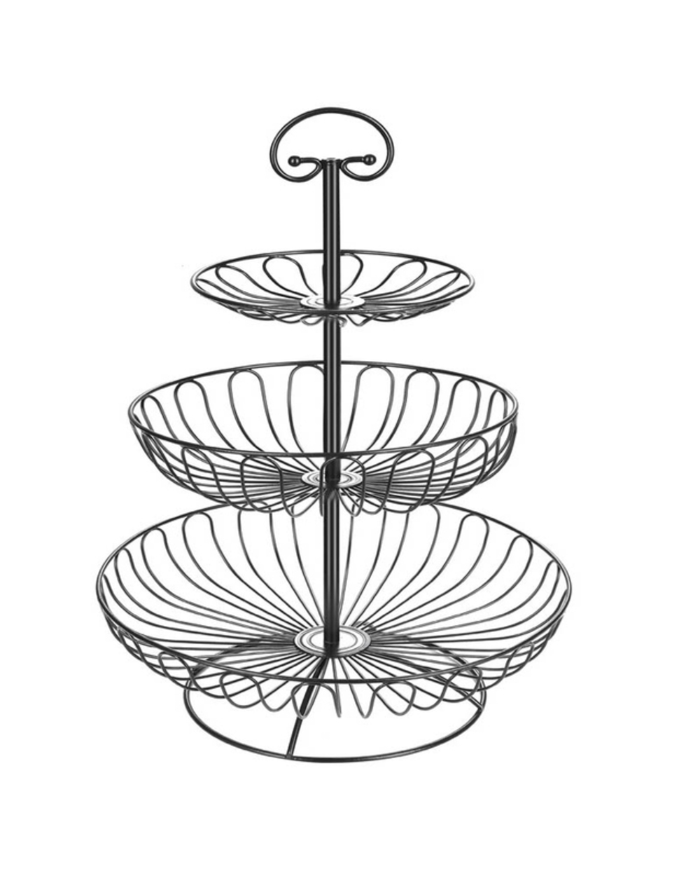 N Three Layer Storage Basket Fruit Dish Kitchen Home Bowl Detachable Metal Cake Stand Decorative Dessert Holder Organiz template