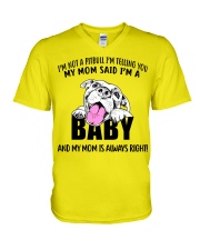 Pitbull Baby V-Neck T-Shirt tile
