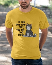 If you can read this - Funny Cat T-Shirt Classic T-Shirt apparel-classic-tshirt-lifestyle-front-50
