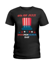 American 4th July Independence Day Tshirt Ladies T-Shirt thumbnail