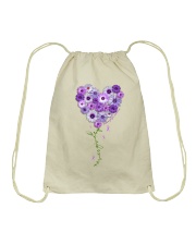 Never Give Up Drawstring Bag tile