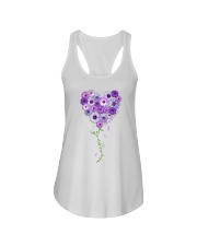 Never Give Up Ladies Flowy Tank tile