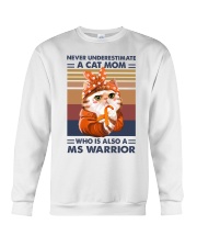 Never underestimate a cat mom Crewneck Sweatshirt tile