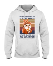 Never underestimate a cat mom Hooded Sweatshirt tile