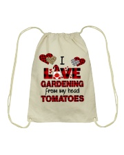 I Love Gardening valentine Drawstring Bag tile