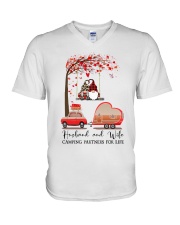 Camping Patterner For Life V-Neck T-Shirt tile