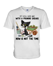 If You See Me With A Prunning Shears V-Neck T-Shirt tile