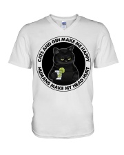 Cats And Gin V-Neck T-Shirt tile
