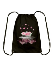 Never Give Up Drawstring Bag tile