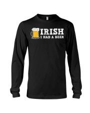 Distressed Irish I had a Beer St Pt Drinking Long Sleeve Tee tile