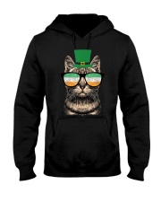 St Patrick's Day Cat Kitty Wearing Irish Glasses Hooded Sweatshirt tile