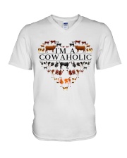 IM A COWAHOLIC V-Neck T-Shirt tile