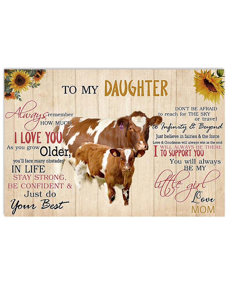 Poster To My Daughter - Maine-Anjou cattle 17x11 Poster