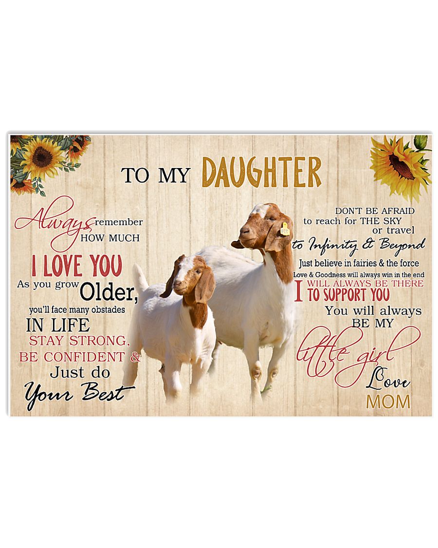 Poster To My Daughter - Boer Goat 17x11 Poster