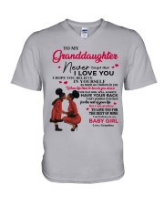 Never Forget That I Love You Yaya To Granddaughter V-Neck T-Shirt tile
