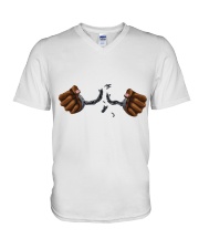 African American Strong Juneteenth V-Neck T-Shirt tile