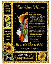 Everything We Are You Helped Us To Be Sunflower Daughter To Mom Mother's Day Fleece Blanket tile