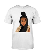 Black Women Art Long Locs And Braids Hairstyle Black Pride Women's Day Classic T-Shirt tile