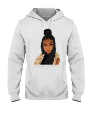 Black Women Art Long Locs And Braids Hairstyle Black Pride Women's Day Hooded Sweatshirt tile