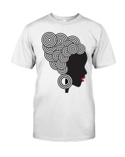 Black Women Line Art Women's Day Classic T-Shirt tile