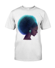 Black Girl Art Beauty Girl Sun Flower Hairstyle Women's Day Classic T-Shirt tile