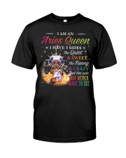 Zodiac art black girl I am a Aries queen Zodiac Birthday Women's Day Classic T-Shirt tile