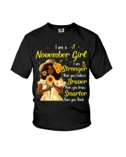 I Am a November Girl Braver Than You Believe Birthday Women's Day Youth T-Shirt tile