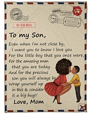 Whenever You Feel Overwhelmed Mom To Son Fleece Blanket tile