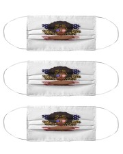 Black Girl Style America Flag Leo Pattern Black Pride Juneteenth Mask tile