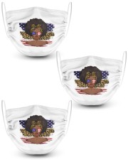 Black Girl Style America Flag Leo Pattern Black Pride Juneteenth Masks tile