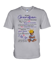 There Was A Little Boy Who Stole My Heart To Grandson V-Neck T-Shirt tile
