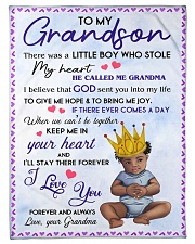 There Was A Little Boy Who Stole My Heart To Grandson Small Fleece Blanket - 30" x 40" front